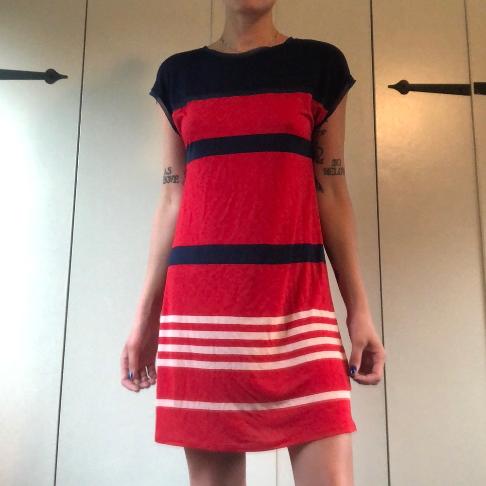 Jason Wu for Target Red & Navy Stripe Dress